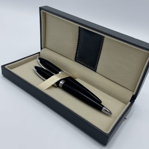PARURE 2 STYLOS LUX NOIR MAT