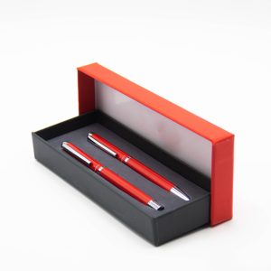 ENSEMBLE DE 2 STYLOS LUXE AVEC BOITE LUXE ROUGE