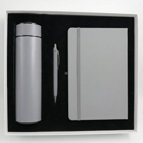 Coffret 3 pcs Gourde stylo et Notebook